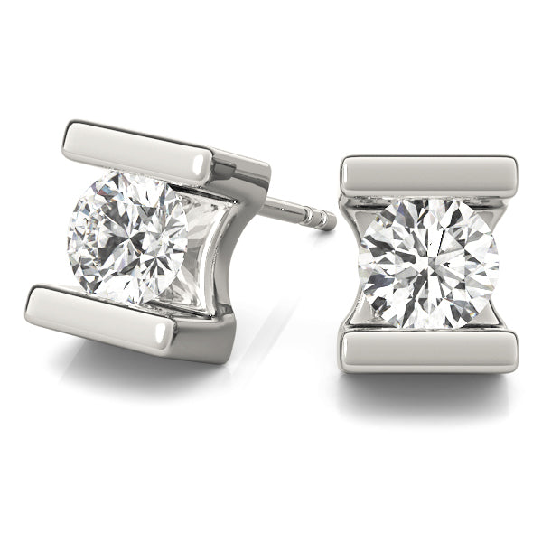 EARRINGS SINGLE STONE Complete per 1/2 pair.