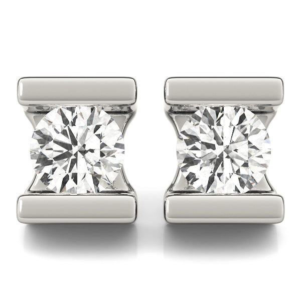 EARRINGS SINGLE STONE Complete per 1/2 pair.