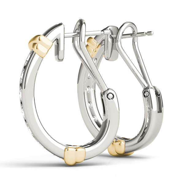 EARRINGS HOOP EARRINGS J-HOOPS Complete per 1/2 pair.
