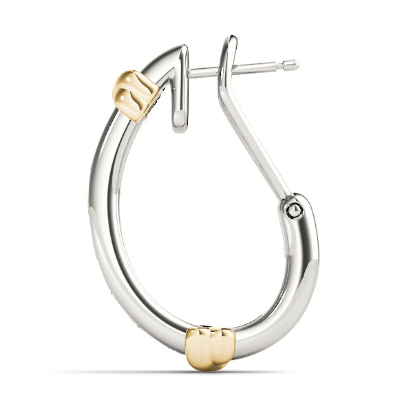 EARRINGS HOOP EARRINGS J-HOOPS Complete per 1/2 pair.