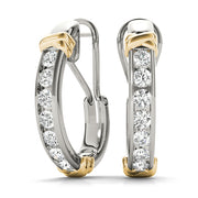 EARRINGS HOOP EARRINGS J-HOOPS Complete per 1/2 pair.