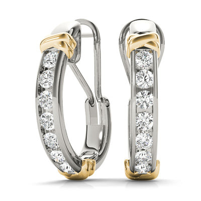 EARRINGS HOOP EARRINGS J-HOOPS Complete per 1/2 pair.
