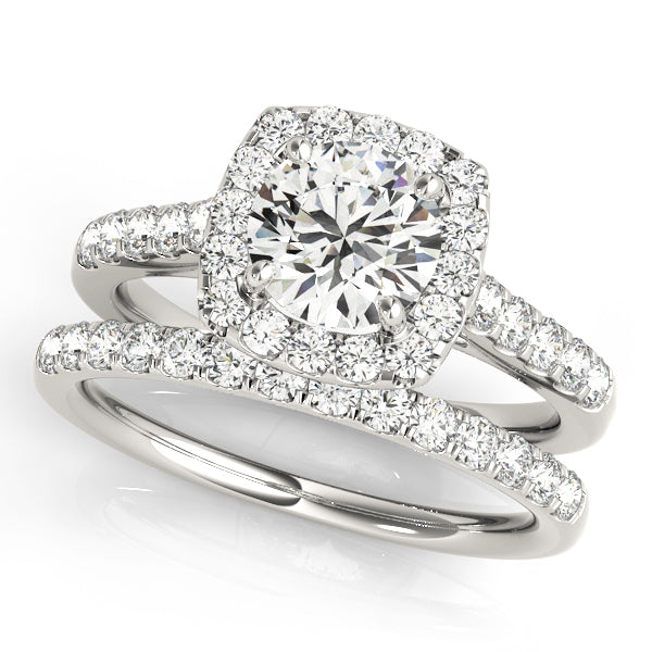 CUSHION HALO ENGAGEMENT RING