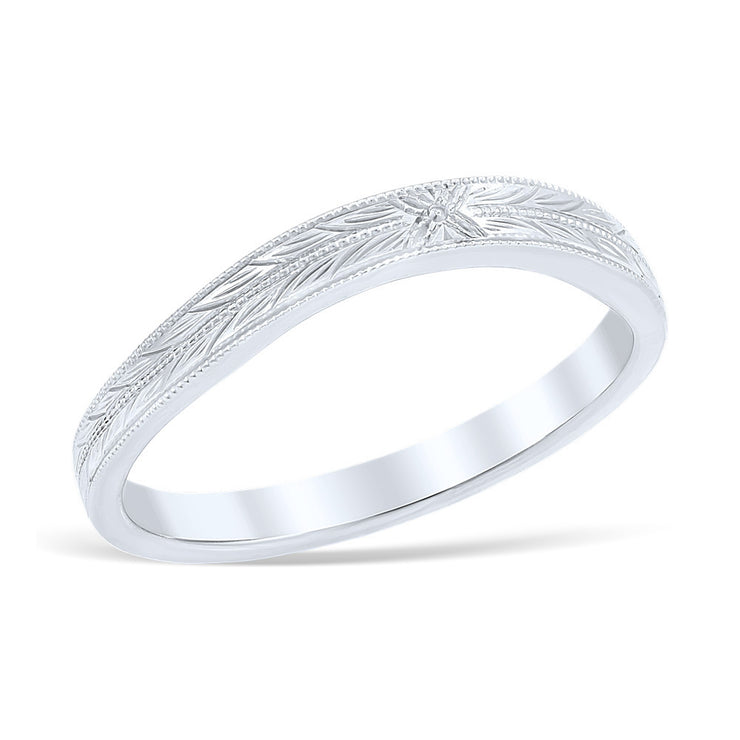 Sweeping Lace Wedding Ring