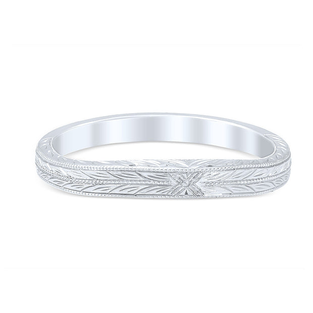 Sweeping Lace Wedding Ring