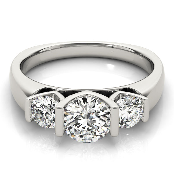 ENGAGEMENT RINGS 3 STONE ROUND