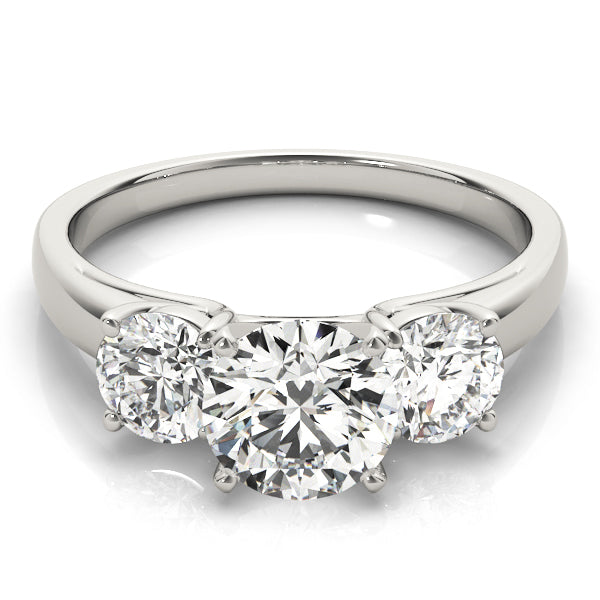 ENGAGEMENT RINGS 3 STONE ROUND