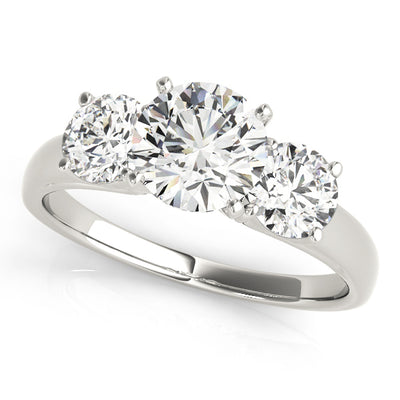 ENGAGEMENT RINGS 3 STONE ROUND