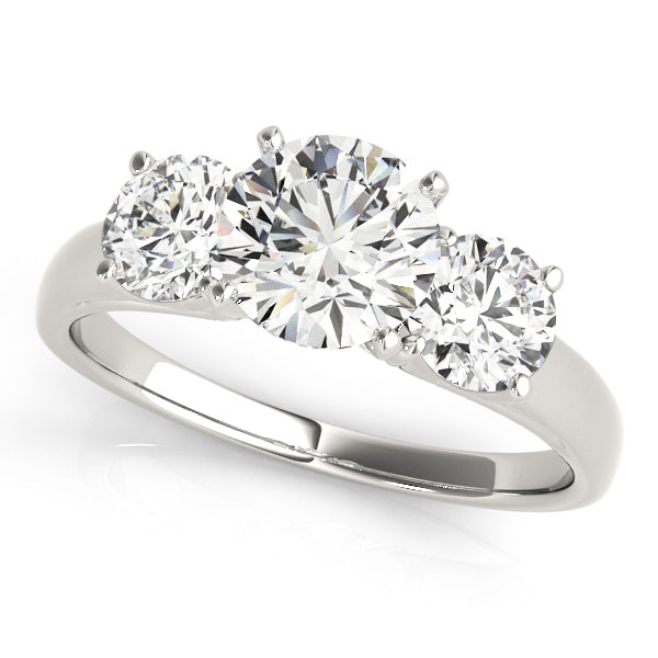 ENGAGEMENT RINGS 3 STONE ROUND