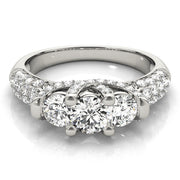 ENGAGEMENT RINGS 3 STONE ROUND