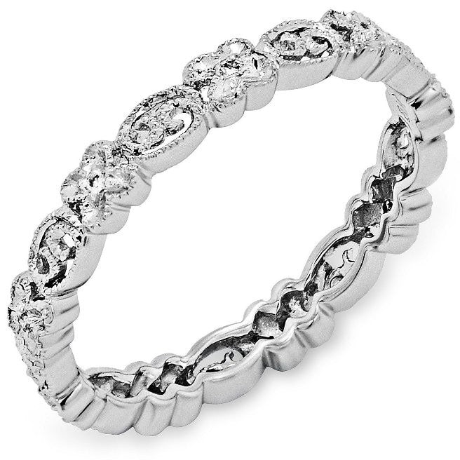 Floral Diamond Wedding Ring