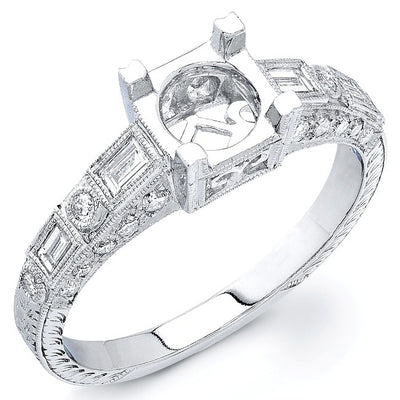 Diamond Engagement Ring, Semi Mount