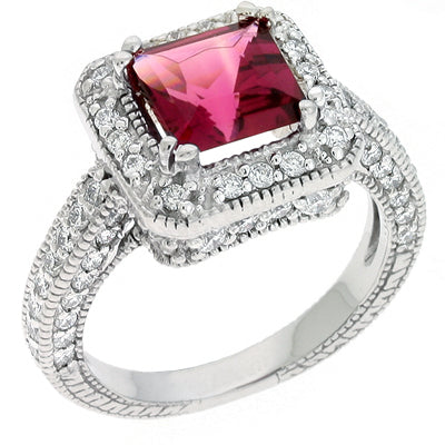 Pink Tourmaline & Diamond Ring