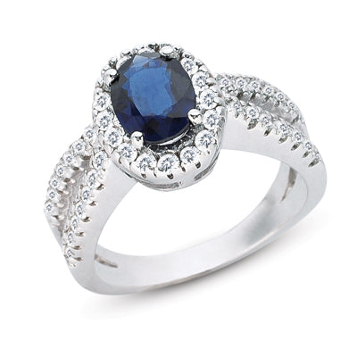 Sapphire & Diamond Ring