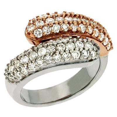 Rose & White Gold Diamond Fashion Ring