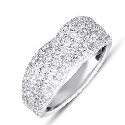 White Gold Pave Diamond Ring