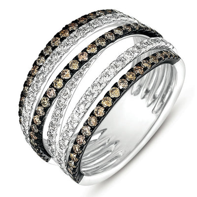 White Gold Champagne Fashion Ring