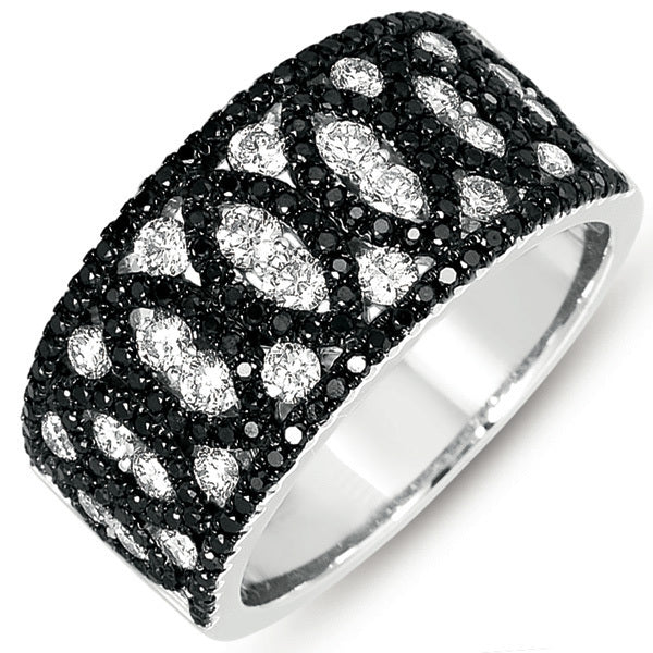 White Gold Black & White Diamond Ring