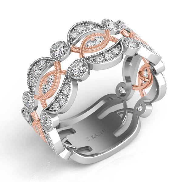 Rose & White Gold Fashion Ring