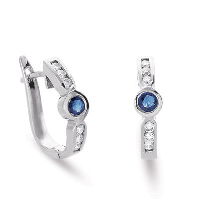 Sapphire & Diamond Earring