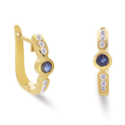 Sapphire & Diamond Earring