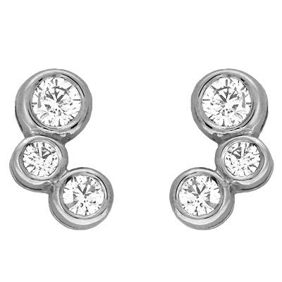 White Gold Diamond Earring