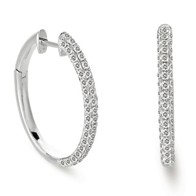 Diamond Hoop Pave Earring