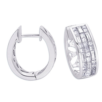 White Gold Diamond Earring