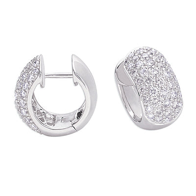 White Gold Huggie Earring