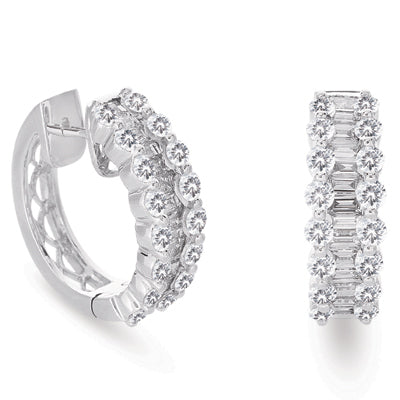 White Gold Diamond Earring