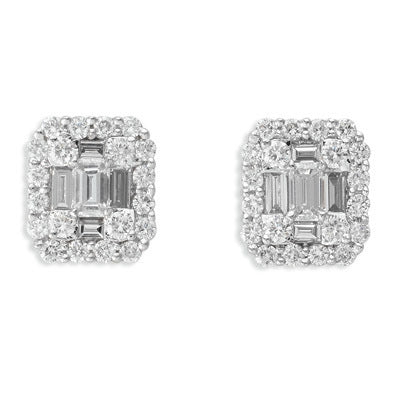 White Gold Diamond Earring