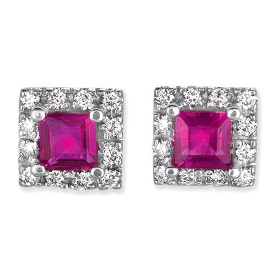 Ruby & Diamond Earring