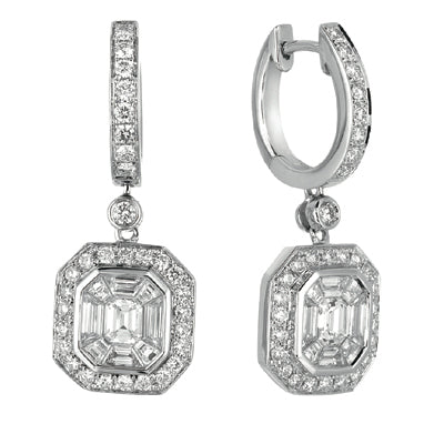 White Gold Diamond Earring