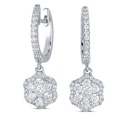 White Gold Diamond Earring