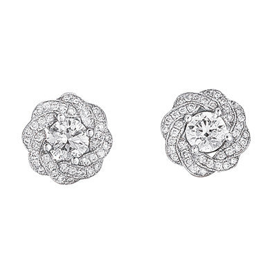 White Gold Pave Earring