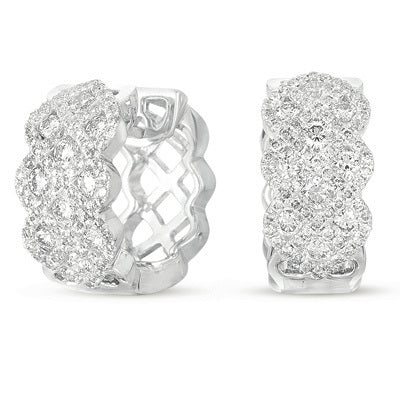 White Gold Huggie Earring