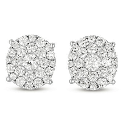 White Gold Diamond Earring