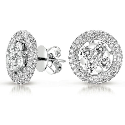 White Gold Diamond Earring