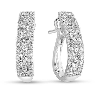 White Gold Diamond Earring