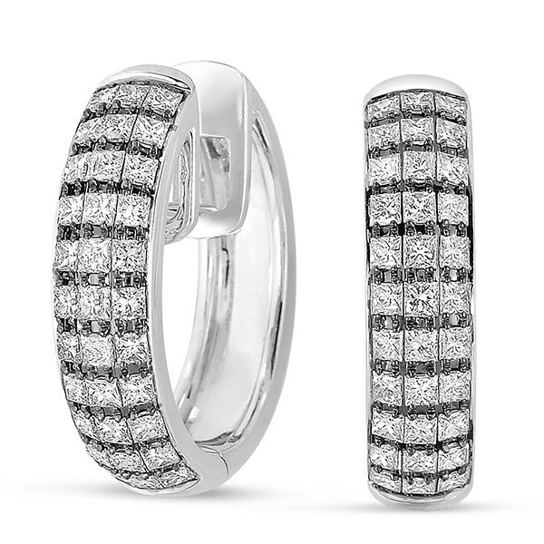 White Gold Diamond Hoop Earring