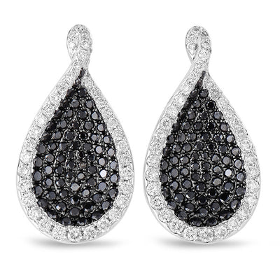 White & black Diamond Earring