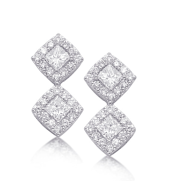 White Gold Diamond Earring