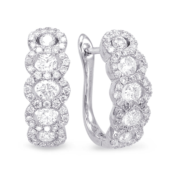 White Gold Diamond Earring