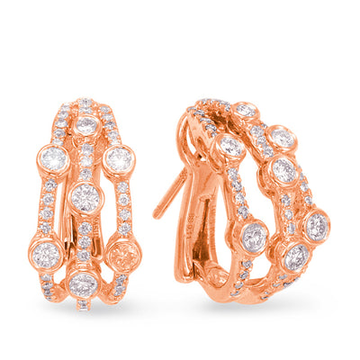 Rose Gold Diamond Earring