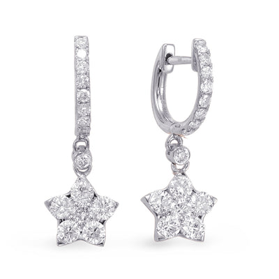 White Gold Diamond Earring