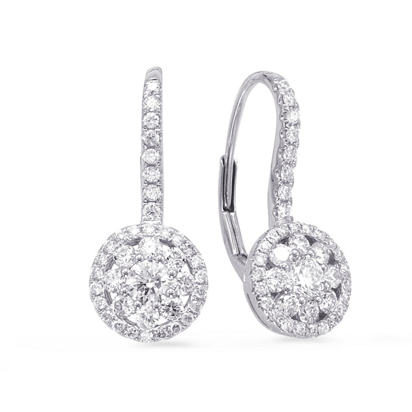 White Gold Diamond Earring