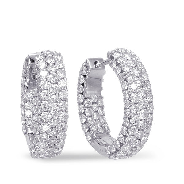 White Gold Diamond Hoop Earring