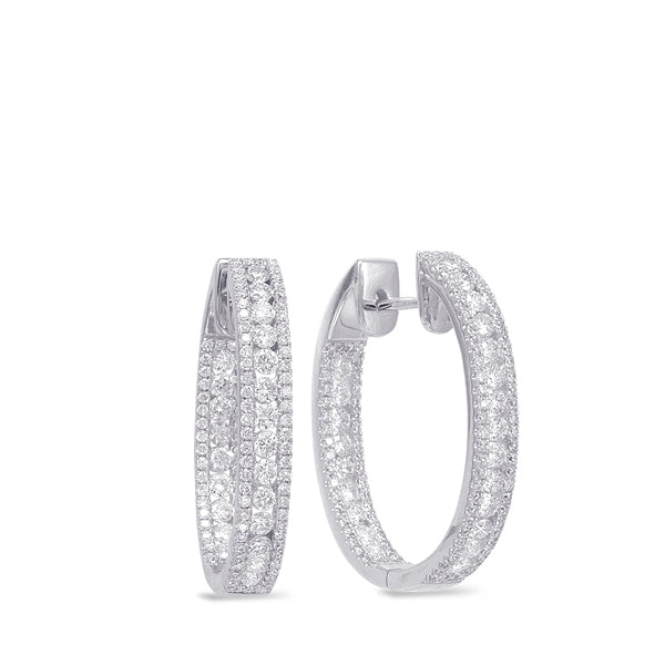 Diamond Hoop Oval Earring