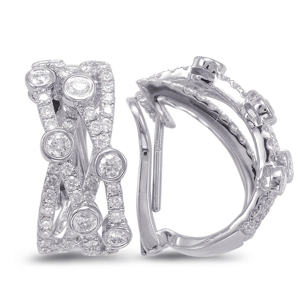 White Gold Diamond Earring