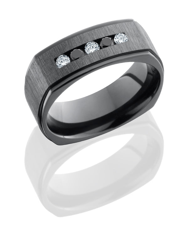 Z8FGESQDIA3X.05BLKDIA2X.05CH CROSS SATIN BLACK-POLISH